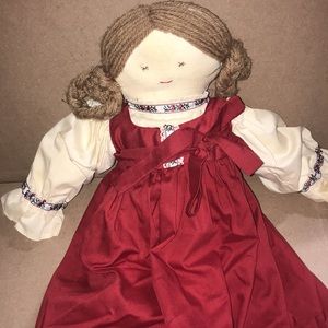 Antique doll Wonderful rag doll in classic ancient clothes used  good condition